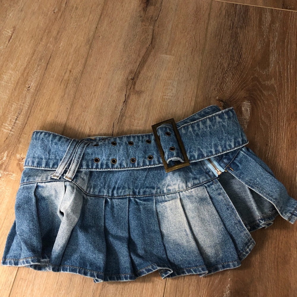 Y2k Micro mini denim skirt